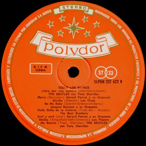 THE BEATLES DISCOGRAPHY SPAIN 1964 00 00 TODOS LOS RITMOS